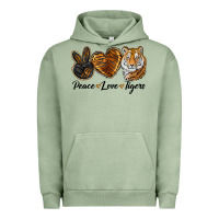 Pigment Oil Green Peace Love Tigers Urban Hoodie - LillyAllenDesigns