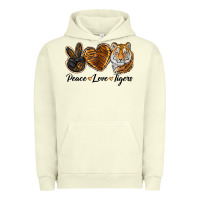 Pigment Pistachio Peace Love Tigers Urban Hoodie - LillyAllenDesigns