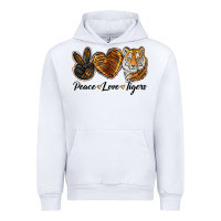 White Peace Love Tigers Urban Hoodie - LillyAllenDesigns