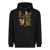 Black love fleur de lis Heavyweight Hoodie - RanaPortraitStore