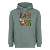 Sage love fleur de lis Heavyweight Hoodie - RanaPortraitStore