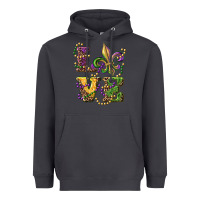 Love Fleur De Lis Heavyweight Hoodie | Teevron