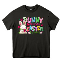 Asphalt Bunny Kisses Easter Wishes Heavy Core Tee - CowhideDigitalArt