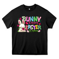 Black Bunny Kisses Easter Wishes Heavy Core Tee - CowhideDigitalArt