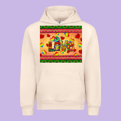 Autism Awareness Love Urban Hoodie Designed By Barkaloodesign