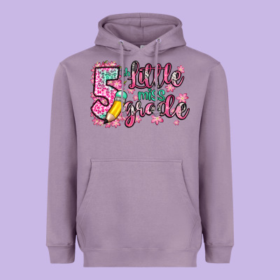 Little Miss 5th Grade Heavyweight Hoodie Designed By Zillion Design Studio