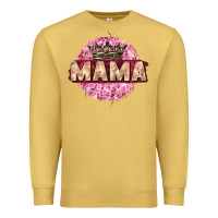 Antique Gold mama with round leopard Premium Sweatshirt - Zillion Design Studio