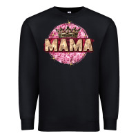 Black mama with round leopard Premium Sweatshirt - Zillion Design Studio