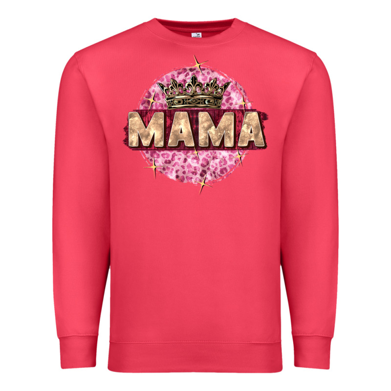 Mama With Round Leopard Premium Sweatshirt by Zillion Design Studio | Teevron