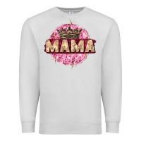 Dove Grey mama with round leopard Premium Sweatshirt - Zillion Design Studio