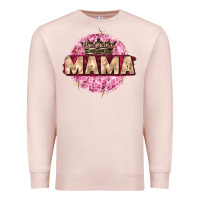 Pale Pink mama with round leopard Premium Sweatshirt - Zillion Design Studio