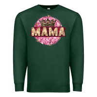 Sports Green mama with round leopard Premium Sweatshirt - Zillion Design Studio