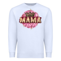 White mama with round leopard Premium Sweatshirt - Zillion Design Studio