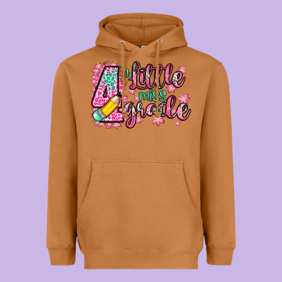 Little Miss 4th Grade Heavyweight Hoodie Designed By Zillion Design Studio