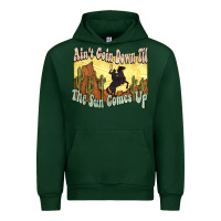 Forest Green aint goin down til the sun comes up cowboy Urban Hoodie - NancyCooperArtShop