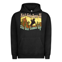 Pigment Black aint goin down til the sun comes up cowboy Urban Hoodie - NancyCooperArtShop