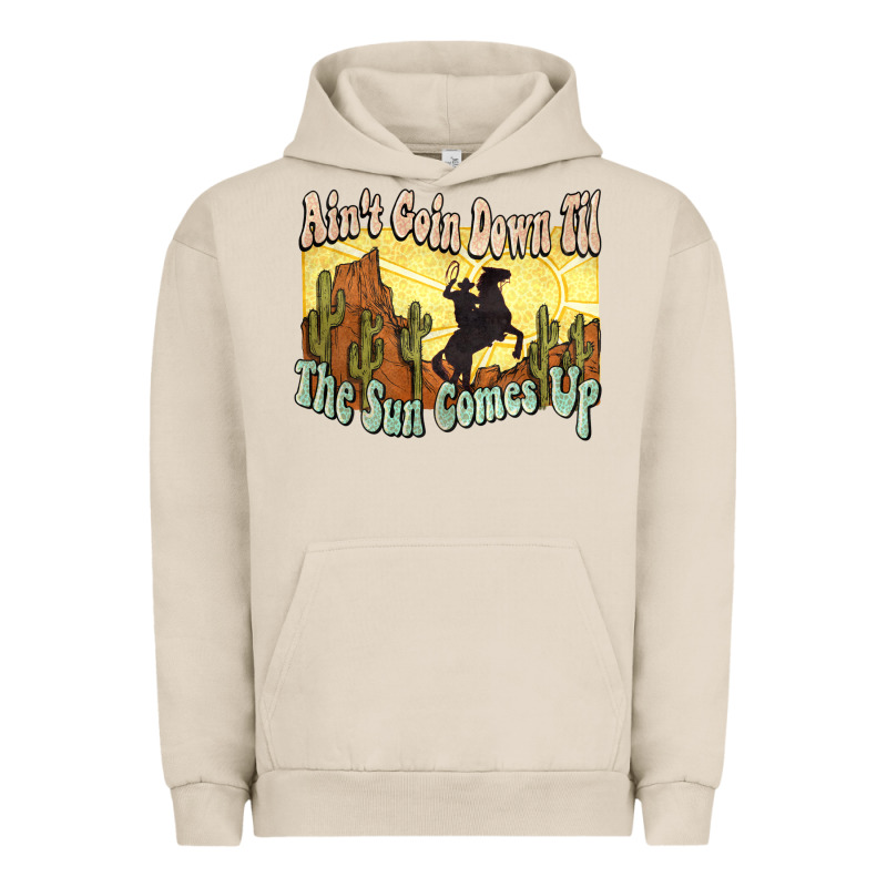Aint Goin Down Til The Sun Comes Up Cowboy Urban Hoodie by NancyCooperArtShop | Teevron