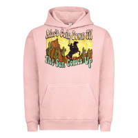 Pigment Salmon aint goin down til the sun comes up cowboy Urban Hoodie - NancyCooperArtShop