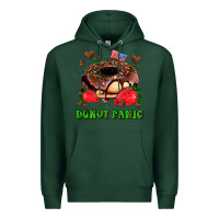 Sports Green donut panic Premium Hoodie - AdoDesignShop