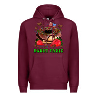 Burgundy donut panic Premium Hoodie - AdoDesignShop