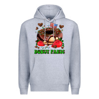 Heather Grey donut panic Premium Hoodie - AdoDesignShop