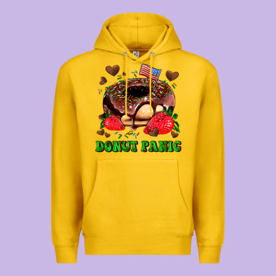 Donut Panic Premium Hoodie Designed By Adodesignshop