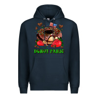 Navy donut panic Premium Hoodie - AdoDesignShop