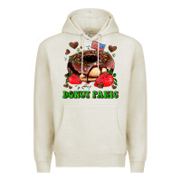 Oatmeal Heather donut panic Premium Hoodie - AdoDesignShop