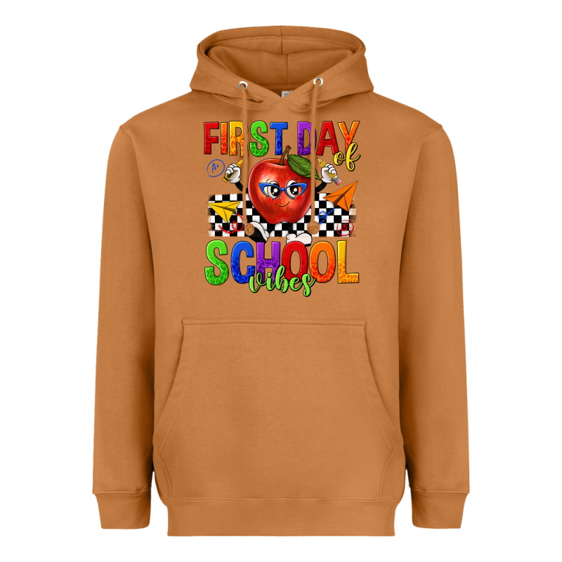 First Day Of School Vibes Heavyweight Hoodie by texasbilliewilder | Teevron