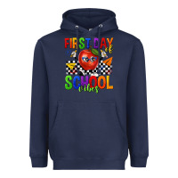 Navy first day of school vibes Heavyweight Hoodie - texasbilliewilder