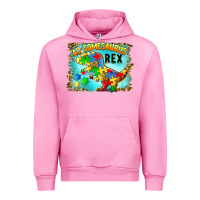 Fuchsia Pink au somesaurus rex Urban Hoodie - BarkalooDesign