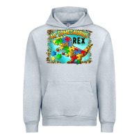 Heather Grey au somesaurus rex Urban Hoodie - BarkalooDesign