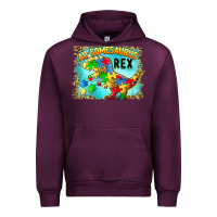 Mauve Wine au somesaurus rex Urban Hoodie - BarkalooDesign