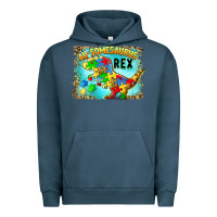 Pigment Midnight Navy au somesaurus rex Urban Hoodie - BarkalooDesign