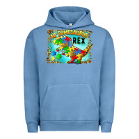 Pigment Pebble Blue au somesaurus rex Urban Hoodie - BarkalooDesign