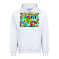 White au somesaurus rex Urban Hoodie - BarkalooDesign