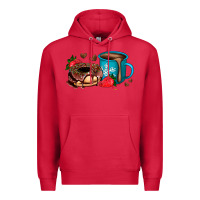 Cardinal donut coffee strawberry Premium Hoodie - AdoDesignShop