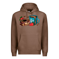 Chestnut donut coffee strawberry Premium Hoodie - AdoDesignShop