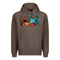 Coffee donut coffee strawberry Premium Hoodie - AdoDesignShop