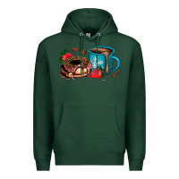 Sports Green donut coffee strawberry Premium Hoodie - AdoDesignShop
