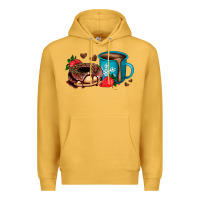 Mustard donut coffee strawberry Premium Hoodie - AdoDesignShop