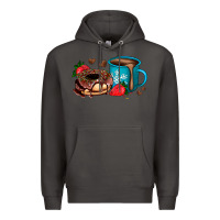 Smoke donut coffee strawberry Premium Hoodie - AdoDesignShop