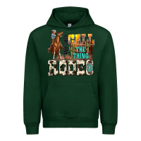 Forest Green and they call the thing rodeo Urban Hoodie - NancyCooperArtShop