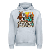 Heather Grey and they call the thing rodeo Urban Hoodie - NancyCooperArtShop