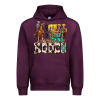 Mauve Wine and they call the thing rodeo Urban Hoodie - NancyCooperArtShop