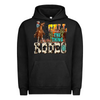 Pigment Black and they call the thing rodeo Urban Hoodie - NancyCooperArtShop