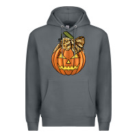 Rock Leopard Ribbon Halloween Pumkin Premium Hoodie - JahusDesignShop
