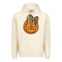 Tofu Leopard Ribbon Halloween Pumkin Premium Hoodie - JahusDesignShop