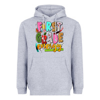 Heather Grey first grade energy Heavyweight Hoodie - texasbilliewilder