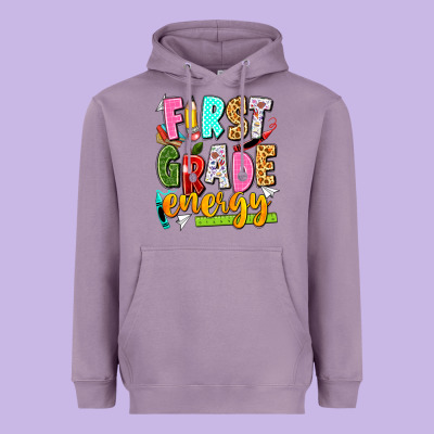 First Grade Energy Heavyweight Hoodie Designed By Texasbilliewilder